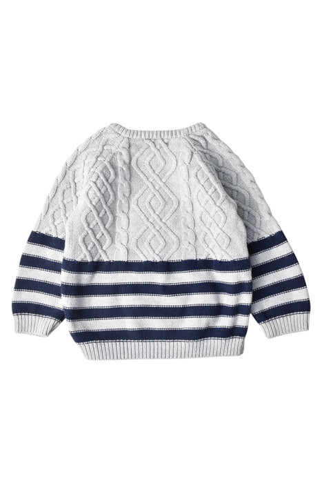 A Grey Knit Sweaters from Seed in size 18-24M for boy. (Back View)