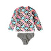 A Multicolour Rash Guards from Sol Swim in size 6-12M for girl. (Back View)