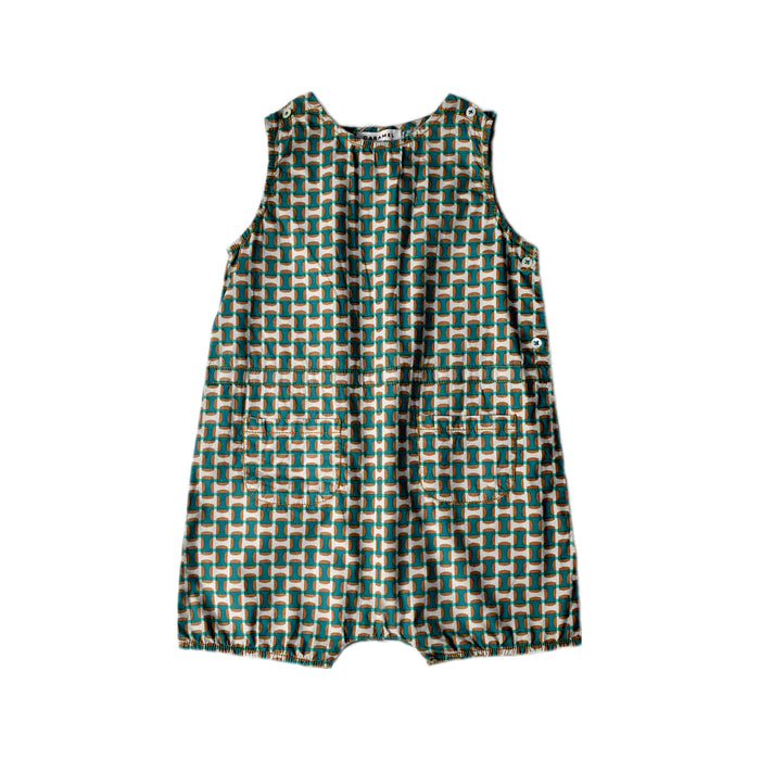 A Green Sleeveless Rompers from Caramel Baby & Child in size 2T for girl. (Front View)