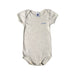 A Ivory Short Sleeve Bodysuits from Petit Bateau in size 6-12M for boy. (Front View)