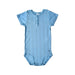 A Blue Short Sleeve Bodysuits from Petit Bateau in size 2T for boy. (Front View)