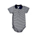 A Navy Short Sleeve Bodysuits from Petit Bateau in size 3T for boy. (Front View)