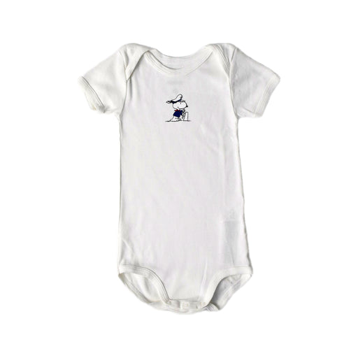 A White Short Sleeve Bodysuits from Petit Bateau in size 12-18M for boy. (Front View)