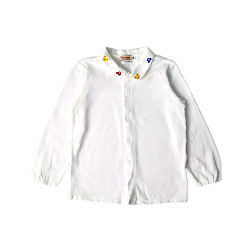 A White Long Sleeve Shirts from Miki House in size 3T for boy. (Front View)