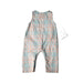 A Grey Long Overalls from Laranjinha in size 6-12M for boy. (Back View)