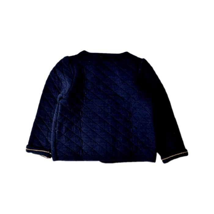A Navy Cardigans from Petit Bateau in size 2T for girl. (Back View)