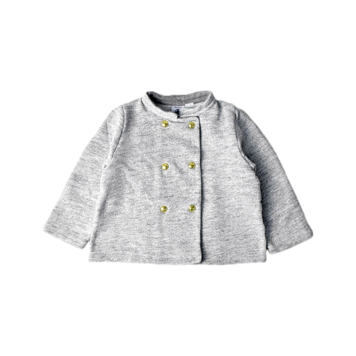 A Grey Lightweight Jackets from Petit Bateau in size 12-18M for neutral. (Front View)