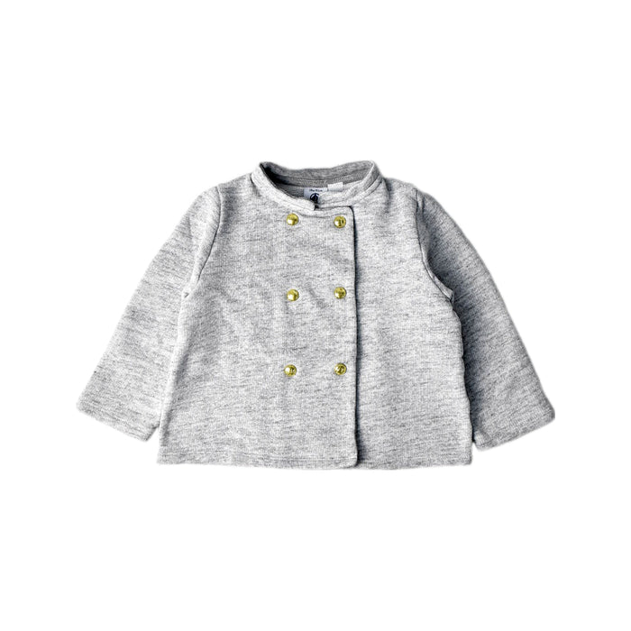 A Grey Lightweight Jackets from Petit Bateau in size 12-18M for neutral. (Front View)