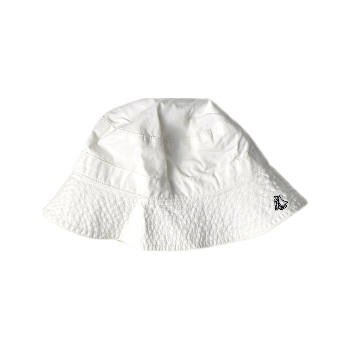 A White Sun Hats from Petit Bateau in size 12-18M for neutral. (Front View)