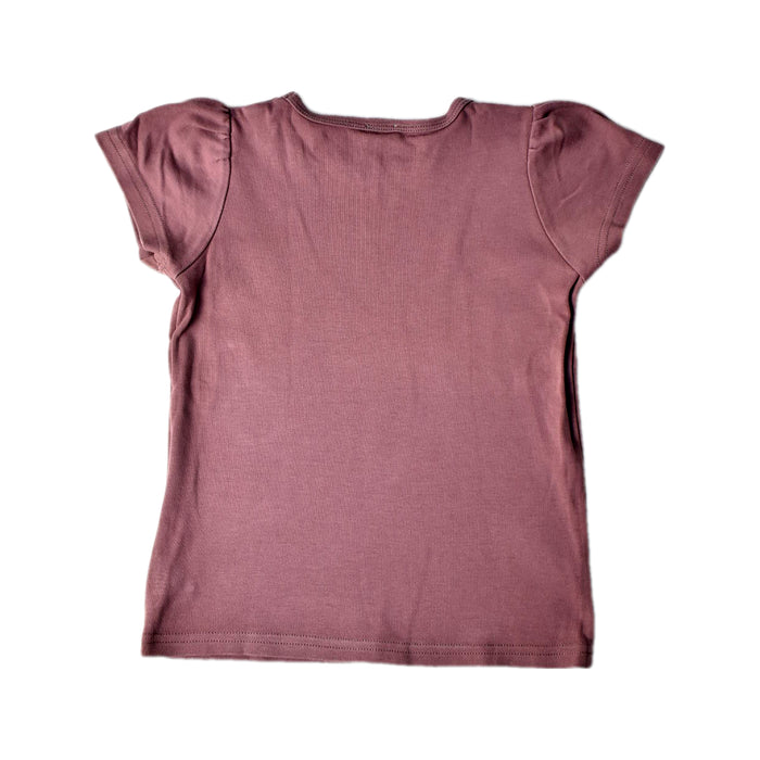 A Purple Short Sleeve T Shirts from Jamie Kay in size 5T for girl. (Back View)
