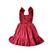 A Burgundy Sleeveless Dresses from Jamie Kay in size 5T for girl. (Back View)