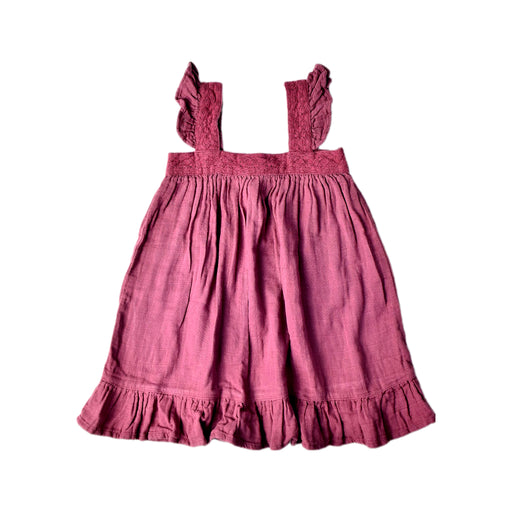 A Purple Sleeveless Dresses from Jamie Kay in size 4T for girl. (Front View)