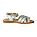 A Silver Sandals from Jamie Kay in size 4T for girl. (Front View)