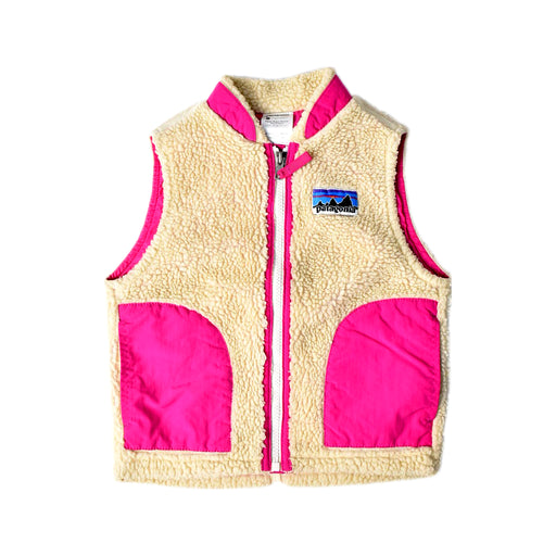 A Beige Outerwear Vests from Patagonia in size 3T for girl. (Front View)