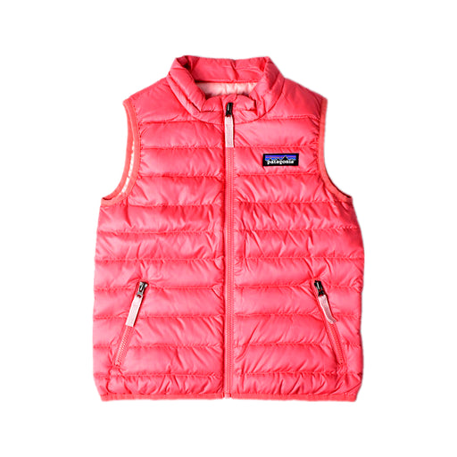 A Pink Outerwear Vests from Patagonia in size 3T for girl. (Front View)