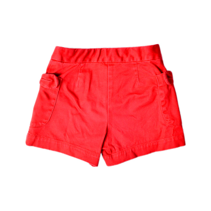 A Red Shorts from Jacadi in size 3T for girl. (Back View)