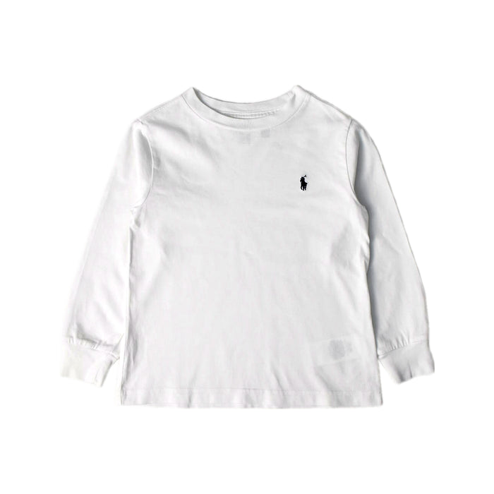 A White Long Sleeve T Shirts from Polo Ralph Lauren in size 3T for boy. (Front View)