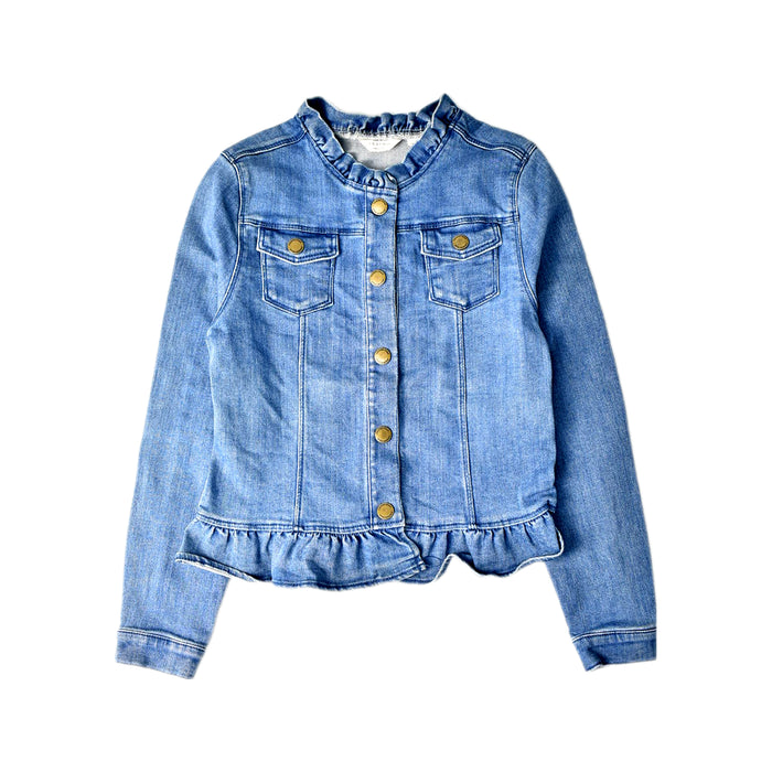A Blue Lightweight Jackets from Country Road in size 10Y for girl. (Front View)