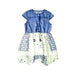 A Blue Short Sleeve Dresses from Guess in size 12-18M for girl. (Front View)