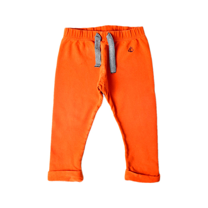 A Orange Casual Pants from Petit Bateau in size 2T for boy. (Front View)