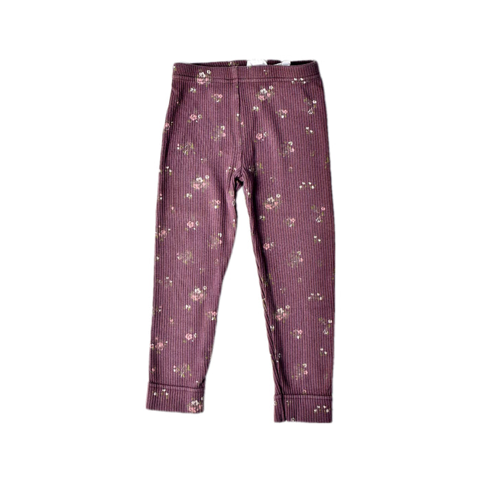 A Burgundy Leggings from Jamie Kay in size 2T for girl. (Front View)