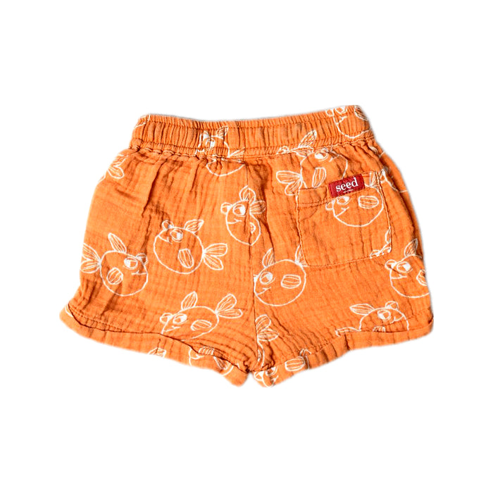 A Orange Shorts from Seed in size 3-6M for boy. (Back View)