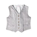 A Grey Suit Vests from Il Gufo in size 6T for boy. (Front View)