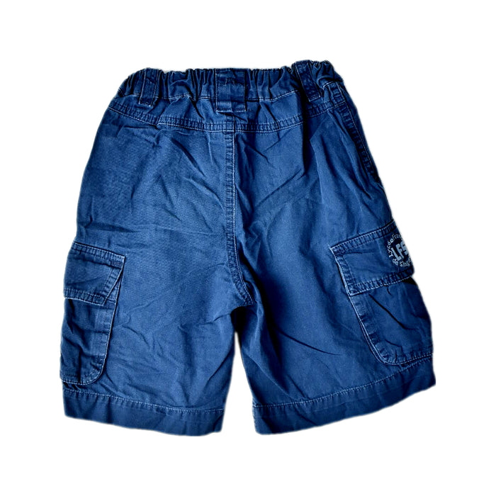 A Blue Shorts from Chateau de Sable in size 6T for boy. (Back View)