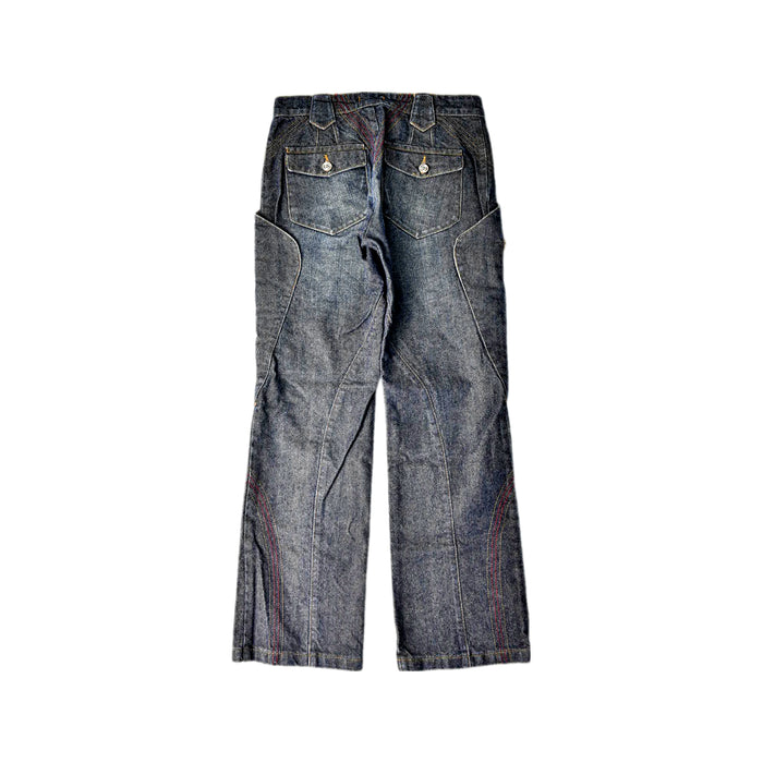 A Blue Jeans from Roberto Cavalli in size 7Y for girl. (Back View)
