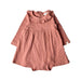 A Pink Long Sleeve Dresses from Lil' Atelier in size 3-6M for girl. (Front View)