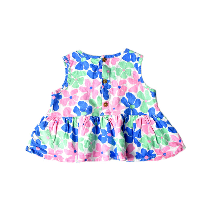 A Multicolour Sleeveless Tops from Seed in size 6-12M for girl. (Back View)