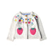 A White Cardigans from Jojo Maman Bébé in size 6-12M for girl. (Front View)