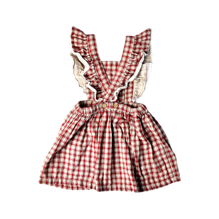 A Red Sleeveless Dresses from Newbie in size 12-18M for girl. (Back View)