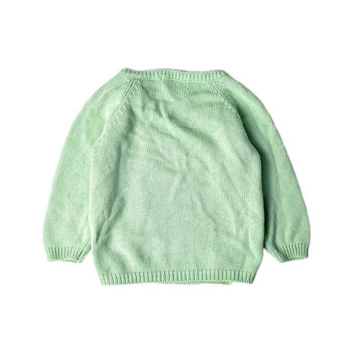 A Green Knit Sweaters from Wilson & Frenchy in size 6-12M for girl. (Back View)