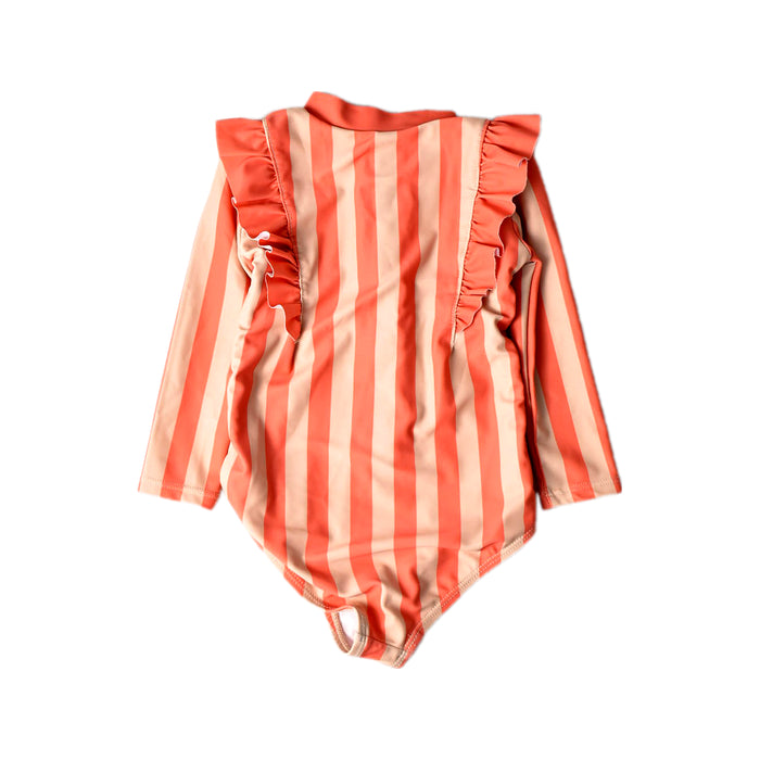 A Peach Swimsuits from Pehr in size 6-12M for girl. (Back View)