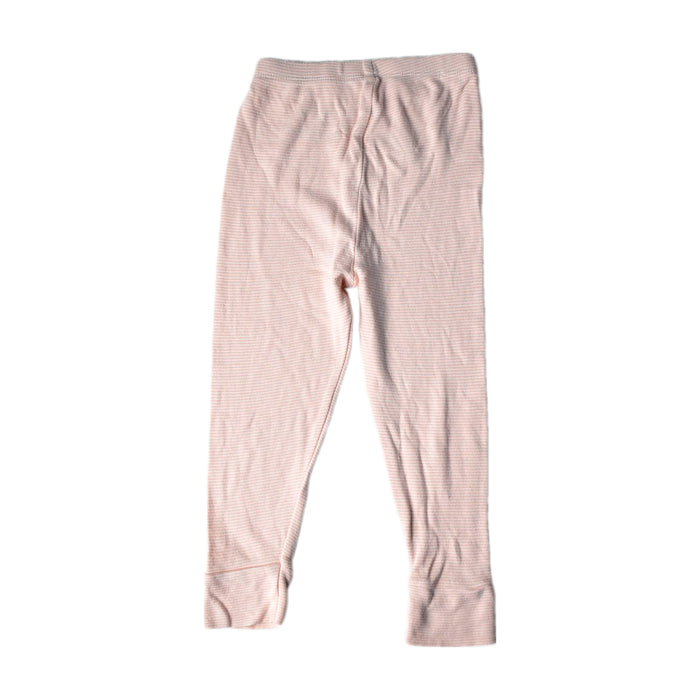 A Pink Leggings from Mori in size 2T for girl. (Back View)