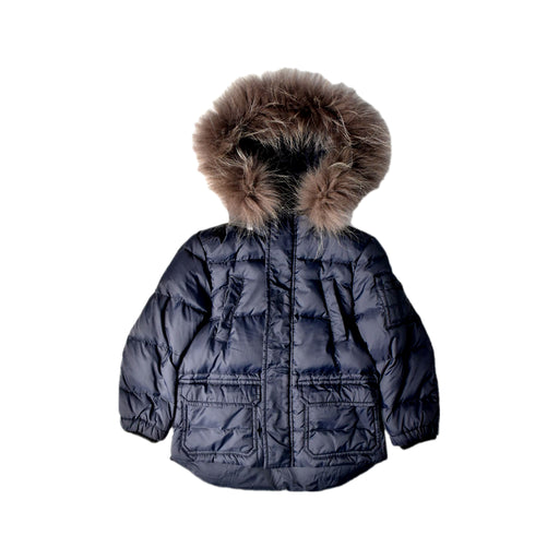 A Navy Puffer/Quilted Coats & Outerwear from Comme Ça Fille in size 4T for neutral. (Front View)