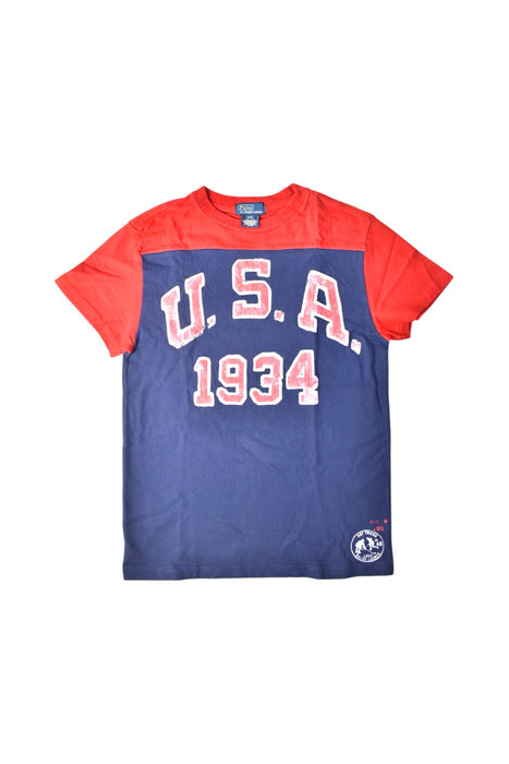 A Red Short Sleeve T Shirts from Polo Ralph Lauren in size 8Y for boy. (Front View)