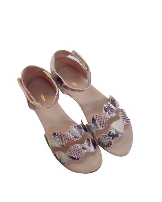 A Black Sandals from Chloe in size  for girl. (Front View)