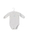 A White Long Sleeve Bodysuits from Jacadi in size 0-3M for neutral. (Front View)