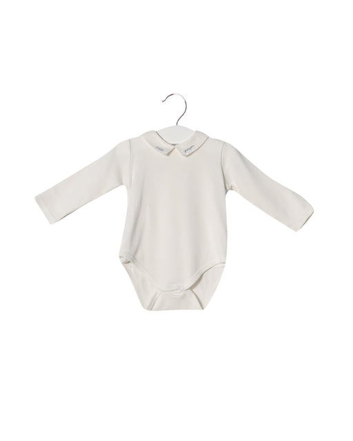 A White Long Sleeve Bodysuits from Jacadi in size 3-6M for girl. (Back View)