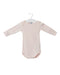 A Pink Long Sleeve Bodysuits from Petit Bateau in size 3-6M for girl. (Back View)