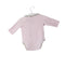 A Pink Long Sleeve Bodysuits from Chateau de Sable in size 0-3M for girl. (Front View)
