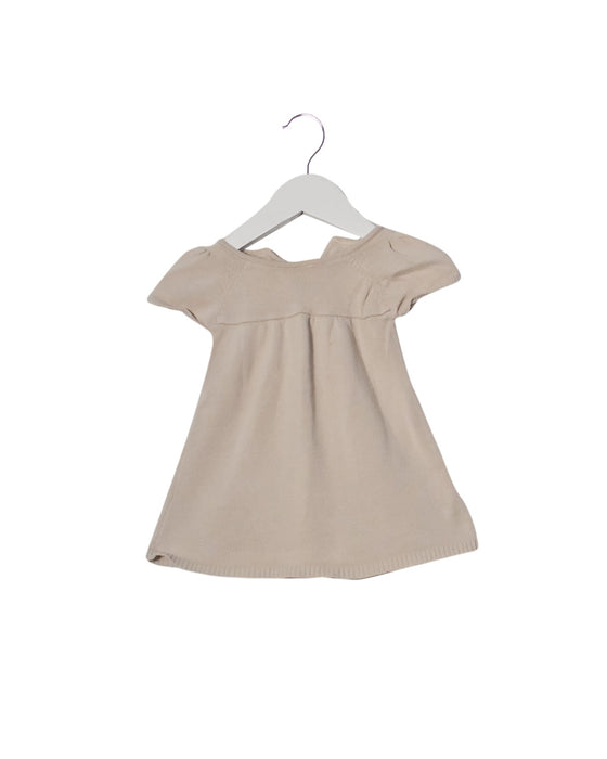 A Beige Short Sleeve Dresses from Bout'Chou in size 3-6M for girl. (Back View)