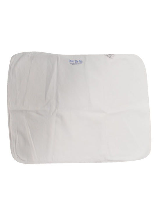 A White Safety Blankets from Under the Nile in size O/S for neutral. (Front View)