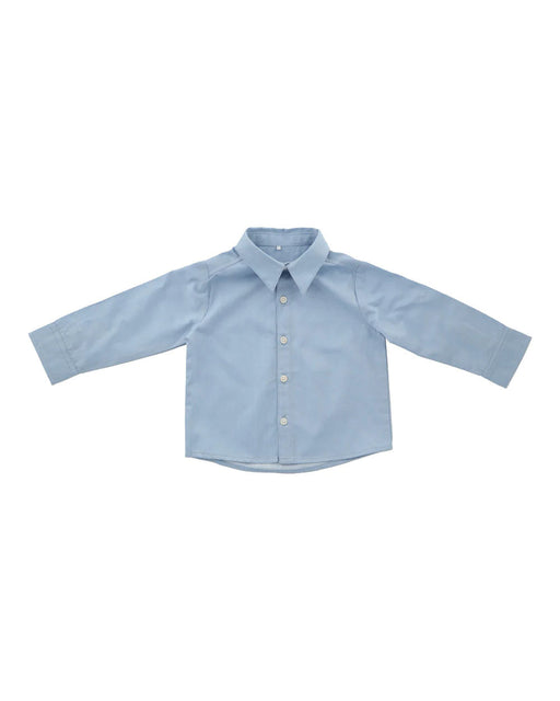 A Blue Shirts from Hunter + Boo in size 6-12M for boy. (Back View)