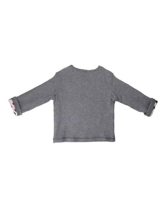 A Black Crewneck Sweatshirts from Hunter + Boo in size 6-12M for girl. (Back View)