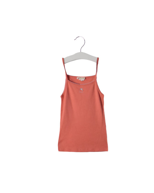 A Pink Sleeveless Tops from Bonpoint in size 3T for girl. (Front View)