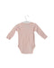 A Pink Long Sleeve Bodysuits from Petit Bateau in size 3-6M for girl. (Back View)