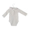 A White Long Sleeve Bodysuits from Jacadi in size 3-6M for girl. (Back View)